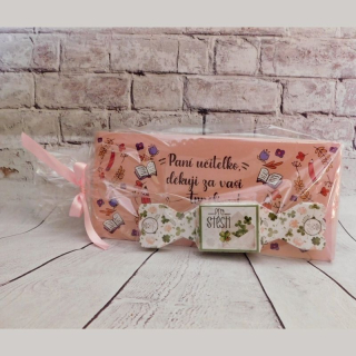 Dárková sada pro paní učitelku mýdlo, čokoláda