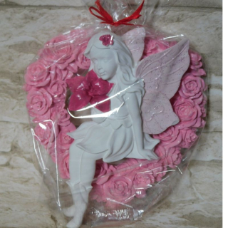 Dárková sada srdce a víla v růžové