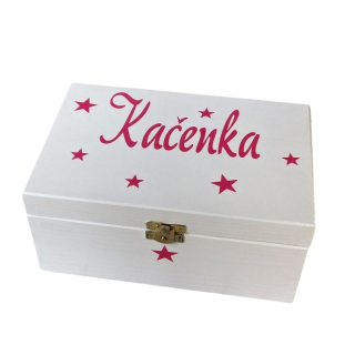 Dřevěná bedýnka se jménem