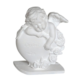 Anděl na podstavci srdce Chybíš nám