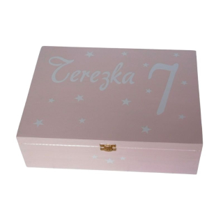 Dřevěná bedýnka dárková k narozeninám