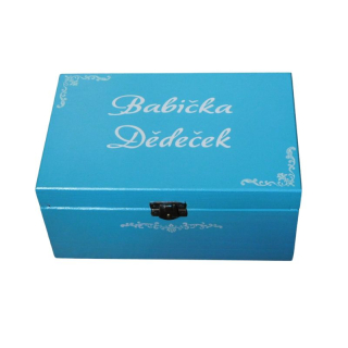 Dřevěná krabička dárková pro babičku a dědečka