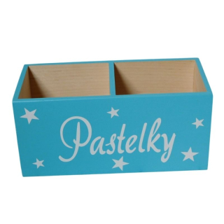 Dřevěný stojan PASTELKY tyrkys